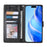 For iPhone 16 Pro Case Stand Wallet Calf Texture PU Leather Flip Phone Cover with Wrist Strap - Black - 2