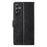 For Samsung Galaxy A35 5G Case Stand Wallet Calf Texture PU Leather Flip Phone Cover with Wrist Strap - Black - 6