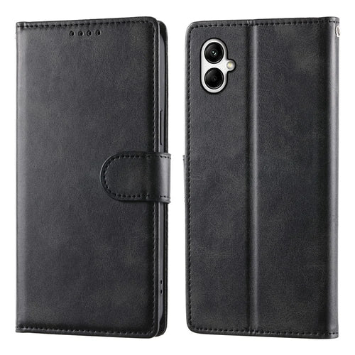 Wallet Case For Samsung Galaxy A08 5G / A08 4G / A07 5G / A07 4G / A06 4G / A06 5G Stand Calf Texture PU Leather Flip Phone Cover with Wrist Strap - Black - 1