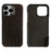 For iPhone 15 Pro Case Crocodile Texture Genuine Cow Leather Coated PC Phone Cover - Coffee - 1