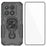 WANLONFENG For Xiaomi 17 Phone Case  PC TPU Back Cover Kickstand with Tempered Glass - Black - 1