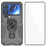 WANLONFENG For Xiaomi 17 Pro Max Phone Case  PC TPU Back Cover Kickstand with Tempered Glass - Black - 1