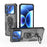 WANLONFENG For Xiaomi 17 Pro Max Phone Case  PC TPU Back Cover Kickstand with Tempered Glass - Black - 4