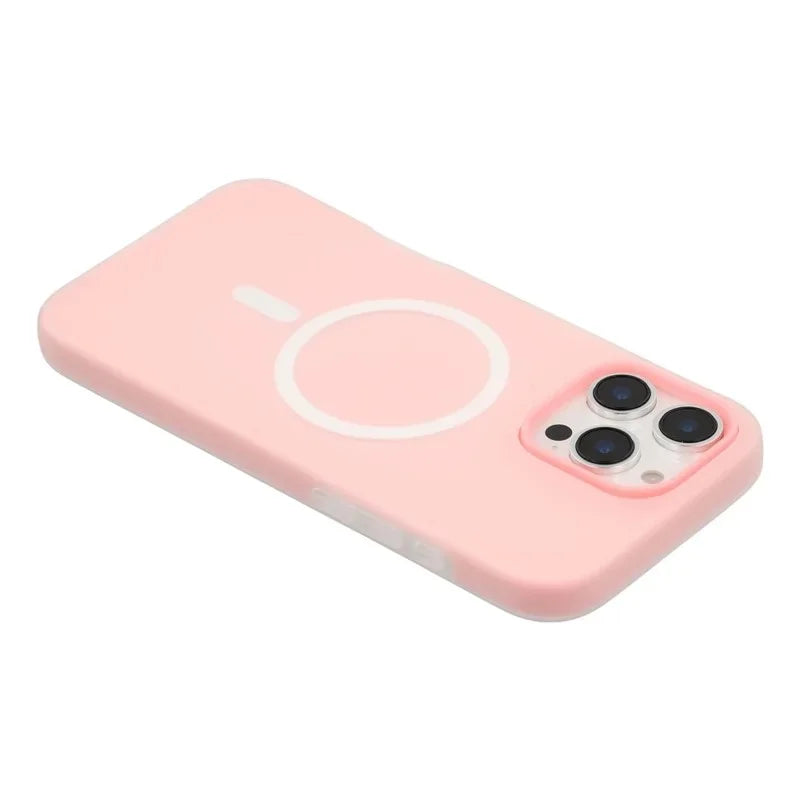WANLONFENG For iPhone 16 Pro Max Magnetic Case  ML Series Matte PC TPU Phone Cover Large Cutouts with 2Pcs Screen Film - Pink - 6