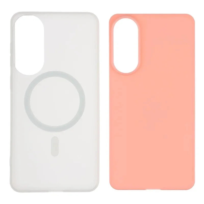 WANLONFENG For Samsung Galaxy S25 Edge Magnetic Case  ML Series Matte PC TPU Phone Cover Large Cutouts with 2Pcs Screen Film - Pink - 4