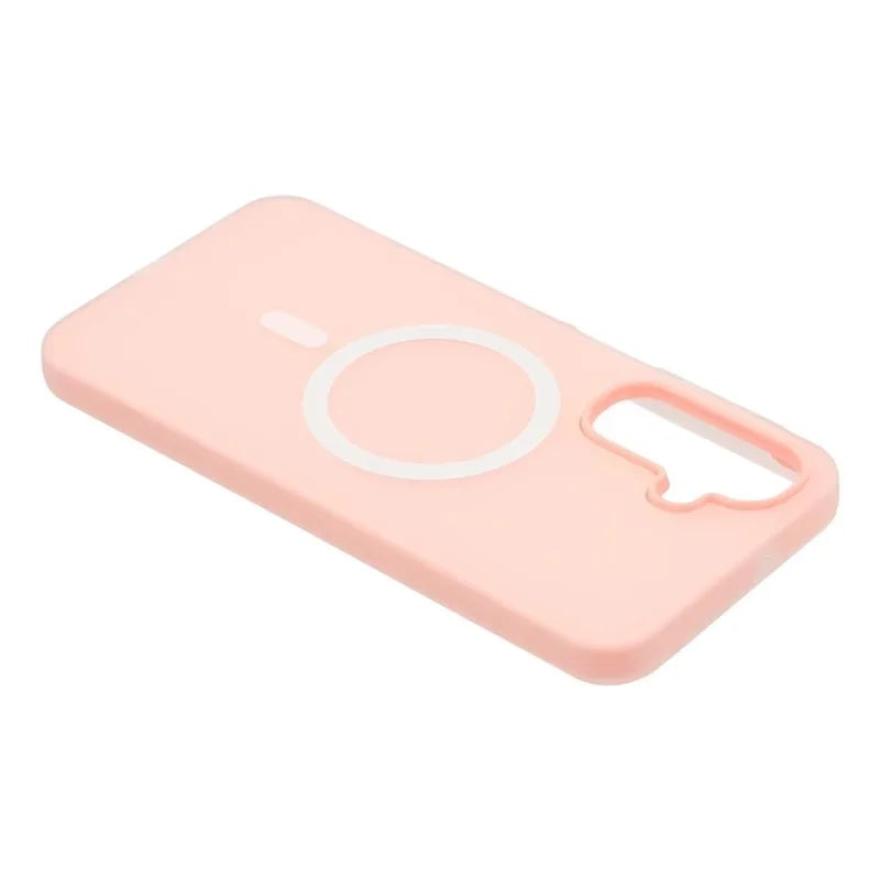 WANLONFENG For Samsung Galaxy A26 5G Magnetic Case  ML Series Matte PC TPU Phone Cover Large Cutouts with 2Pcs Screen Film - Pink - 6