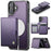 JEEHOOD For iPhone 17 Case  J09 RFID Blocking Card Holder Leather Back Phone Cover Compatible with MagSafe - Purple - 1