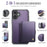 JEEHOOD For iPhone 17 Case  J09 RFID Blocking Card Holder Leather Back Phone Cover Compatible with MagSafe - Purple - 2