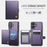 JEEHOOD For iPhone 17 Case  J09 RFID Blocking Card Holder Leather Back Phone Cover Compatible with MagSafe - Purple - 3