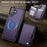 JEEHOOD For iPhone 17 Case  J09 RFID Blocking Card Holder Leather Back Phone Cover Compatible with MagSafe - Purple - 5