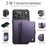 JEEHOOD For iPhone 17 Pro Max Case  J09 RFID Blocking Card Holder Leather Back Phone Cover Compatible with MagSafe - Purple - 2