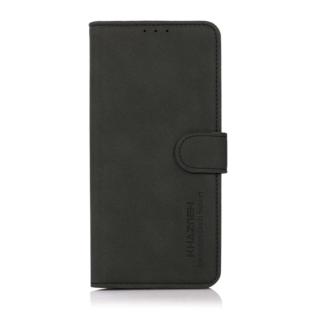KHAZNEH For Samsung Galaxy S26 Case Anti Scratch PU Leather Wallet Stand Phone Cover - Black - 6