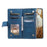 For Samsung Galaxy S26 Wallet Case Rhombus Stitching Line PU Leather Phone Cover with Wrist Strap - Blue - 2