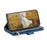 For Samsung Galaxy S26 Wallet Case Rhombus Stitching Line PU Leather Phone Cover with Wrist Strap - Blue - 4