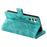 For Samsung Galaxy S26 Wallet Case Mandala Flower Pattern PU Leather Phone Cover with Wrist Strap - Mint Green - 3