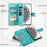 For Samsung Galaxy S26 Wallet Case Mandala Flower Pattern PU Leather Phone Cover with Wrist Strap - Mint Green - 4