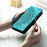 For Samsung Galaxy S26 Wallet Case Mandala Flower Pattern PU Leather Phone Cover with Wrist Strap - Mint Green - 6