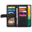 For Samsung Galaxy S26 Case 9 Card Slots Zipper Wallet PU Leather Phone Cover with Wrist Strap - Black - 2