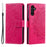 For Samsung Galaxy S26 Stand Case Imprinted Totem PU Leather Wallet Phone Cover with Wrist Strap - Rose - 1