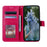 For Samsung Galaxy S26 Stand Case Imprinted Totem PU Leather Wallet Phone Cover with Wrist Strap - Rose - 2