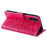 For Samsung Galaxy S26 Stand Case Imprinted Totem PU Leather Wallet Phone Cover with Wrist Strap - Rose - 4