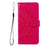 For Samsung Galaxy S26 Stand Case Imprinted Totem PU Leather Wallet Phone Cover with Wrist Strap - Rose - 5