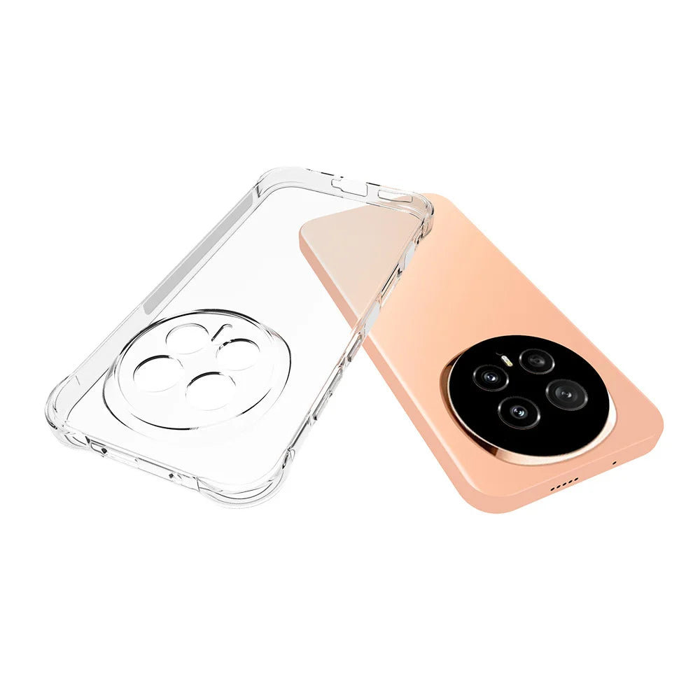 WANLONFENG For Honor Magic8 5G Case  WL Series 2.0mm TPU Phone Cover with Tempered Glass Film - Transparent - 5