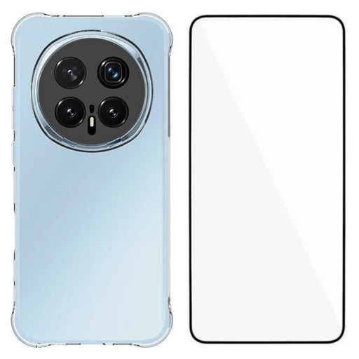 WANLONFENG For Honor Magic8 Pro 5G Case  WL Series 2.0mm TPU Phone Cover with Tempered Glass Film - Transparent - 1