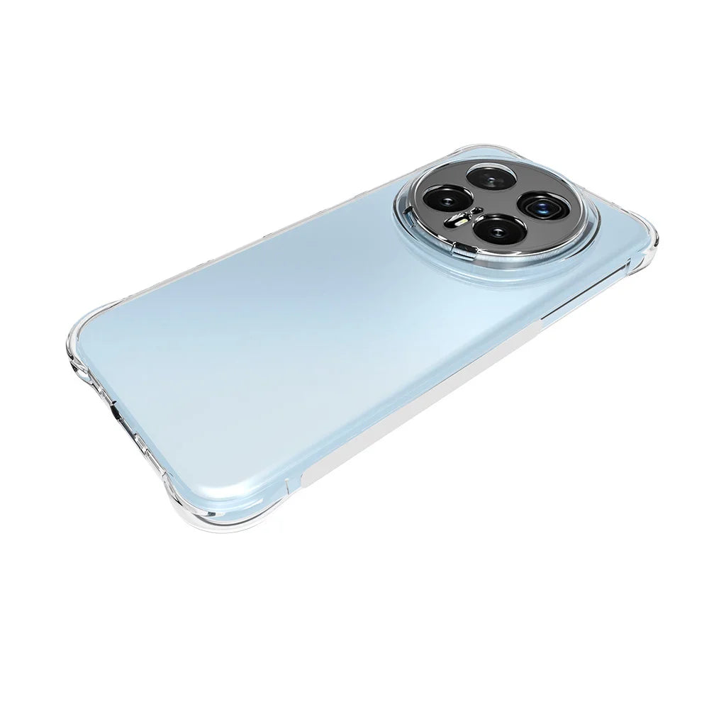 WANLONFENG For Honor Magic8 Pro 5G Case  WL Series 2.0mm TPU Phone Cover with Tempered Glass Film - Transparent - 5