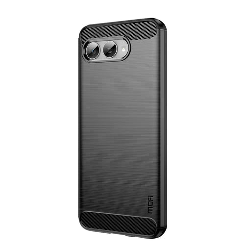 MOFI For T-Mobile REVVL 8 Back Cover  Brushed Texture Carbon Fiber Soft TPU Case - Black - 1