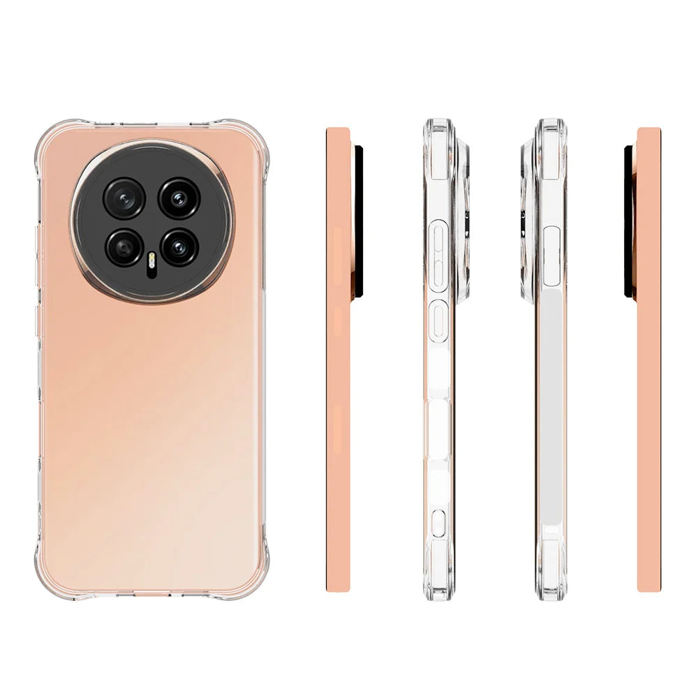 WANLONFENG For Honor Magic8 5G TPU Case  WL2 Series 2.0mm Phone Cover with 2Pcs Tempered Glass Films - Transparent - 6