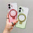 For iPhone 17 Magnetic Case Kickstand Gradient Clear TPU Phone Back Cover - Pink - 4
