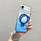 For iPhone Air Magnetic Case Kickstand Gradient Clear TPU Phone Back Cover - Blue - 1