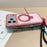 For iPhone 18 Pro Max / 17 Pro Max Magnetic Case Kickstand Clear TPU Phone Back Cover with Wrist Strap - Pink - 5