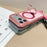 For iPhone 18 Pro Max / 17 Pro Max Magnetic Case Kickstand Clear TPU Phone Back Cover with Wrist Strap - Pink - 6