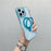 For iPhone 16 Pro Max Magnetic Case Kickstand Clear TPU Phone Back Cover - Blue - 1