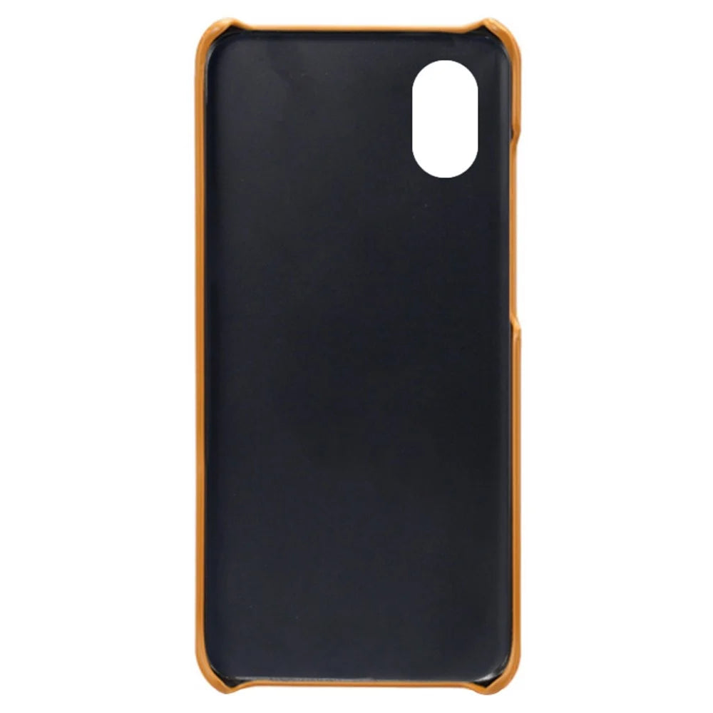 For Samsung Galaxy A23e Mobile Phone Cover Scratch-resistant Textured PU Leather Coated PC Phone Case - Orange - 4