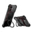 For iPhone 17 Case Kickstand Metal Bumper Magnetic Phone Cover - Black / Red - 1