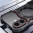 For iPhone 17 Case Kickstand Metal Bumper Magnetic Phone Cover - Black / Red - 3