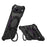 For iPhone Air Case Kickstand Metal Bumper Magnetic Phone Cover - Black / Purple - 1