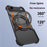 For iPhone Air Case Kickstand Metal Bumper Magnetic Phone Cover - Black / Purple - 5