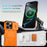 For iPhone 16 Pro Case Kickstand Camera Slider PC + TPU Phone Cover Compatible with MagSafe - Orange - 7