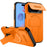 For iPhone 18 Pro Max / 17 Pro Max Case Kickstand Camera Slider PC + TPU Phone Cover Compatible with MagSafe - Orange - 1
