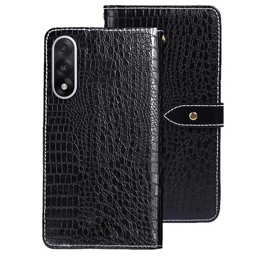 IDEWEI For OnePlus Nord 5 5G / Ace 5 Ultra 5G Case Crocodile Texture PU Leather Flip Phone Cover - Black - 1