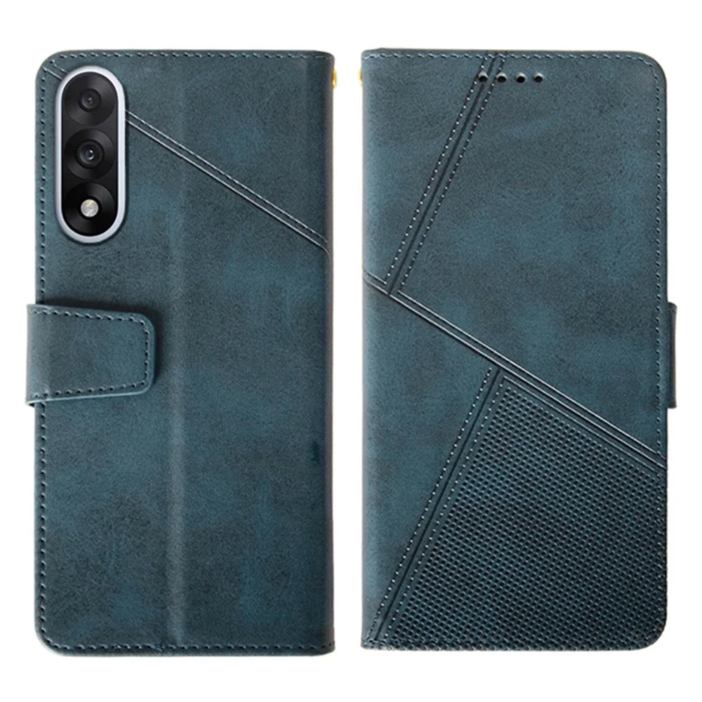 IDEWEI For OnePlus Nord 5 5G / Ace 5 Ultra 5G Case Leather Wallet Phone Cover Stand Calf Texture - Blue - 1