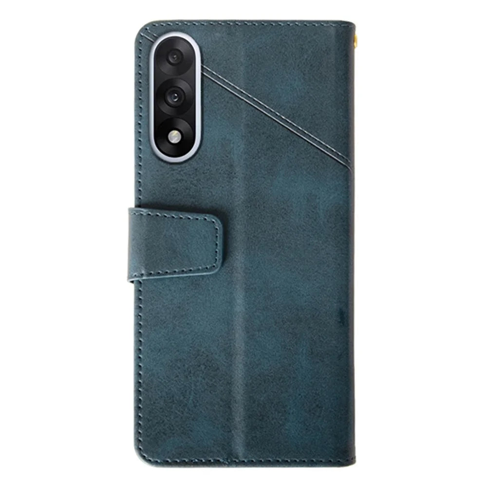 IDEWEI For OnePlus Nord 5 5G / Ace 5 Ultra 5G Case Leather Wallet Phone Cover Stand Calf Texture - Blue - 5