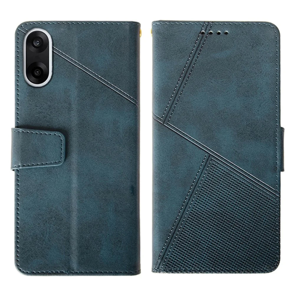 IDEWEI For OnePlus Nord CE5 5G / Ace 5 Racing 5G Case Leather Wallet Phone Cover Stand Calf Texture - Blue - 1