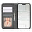 For iPhone 17 Wallet Phone Case Checkered Pattern Imprint Leather Flip Cover with Wrist Strap - Black - 2