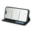 For iPhone 17 Wallet Phone Case Checkered Pattern Imprint Leather Flip Cover with Wrist Strap - Black - 3