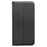 For iPhone 17 Wallet Phone Case Checkered Pattern Imprint Leather Flip Cover with Wrist Strap - Black - 5